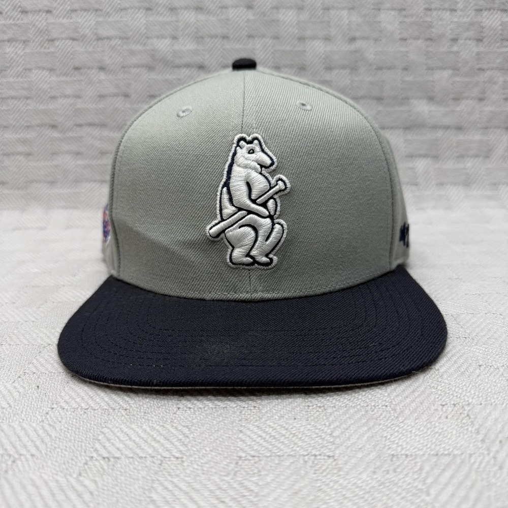 47 Brand Hat Cap Snap Back‎ Gray Embroidered Bear Logo Sports Mens One Size